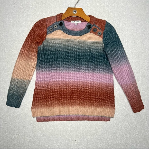 Madewell Sweaters - Madewell Sweater Womens XXS Space Dyed Button Shoulder Pullover Alpaca Blend